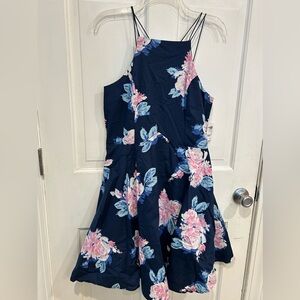 Juniors blue floral sundrsss -new with tags (NWT) size XL